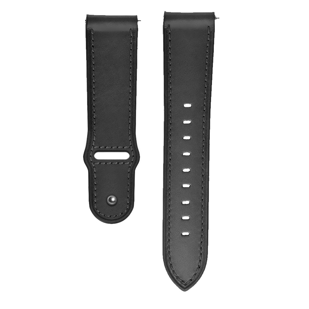 Black Modern Buckle Leather Loop - Default Title