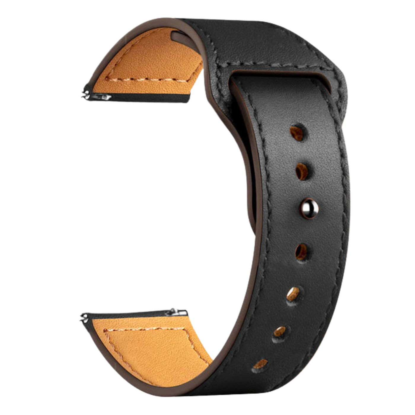 Black Modern Buckle Leather Loop - Default Title